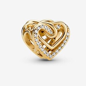 Sparkling Entwined Hearts Charm Pandora